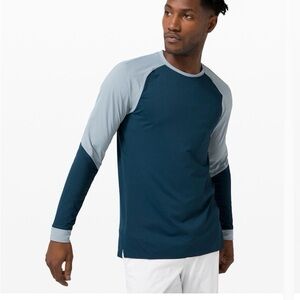 Lululemon Athletica Men's Two-Tone Shirt in Blue and Gray